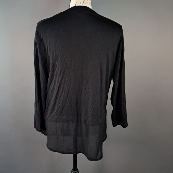 Michael Kors Layered Black TopTunic Chiffon Bottom Size Medium - Picture 2 of 9